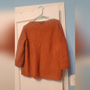 Uniqlo Burnt Orange 100% Cotton Sweater